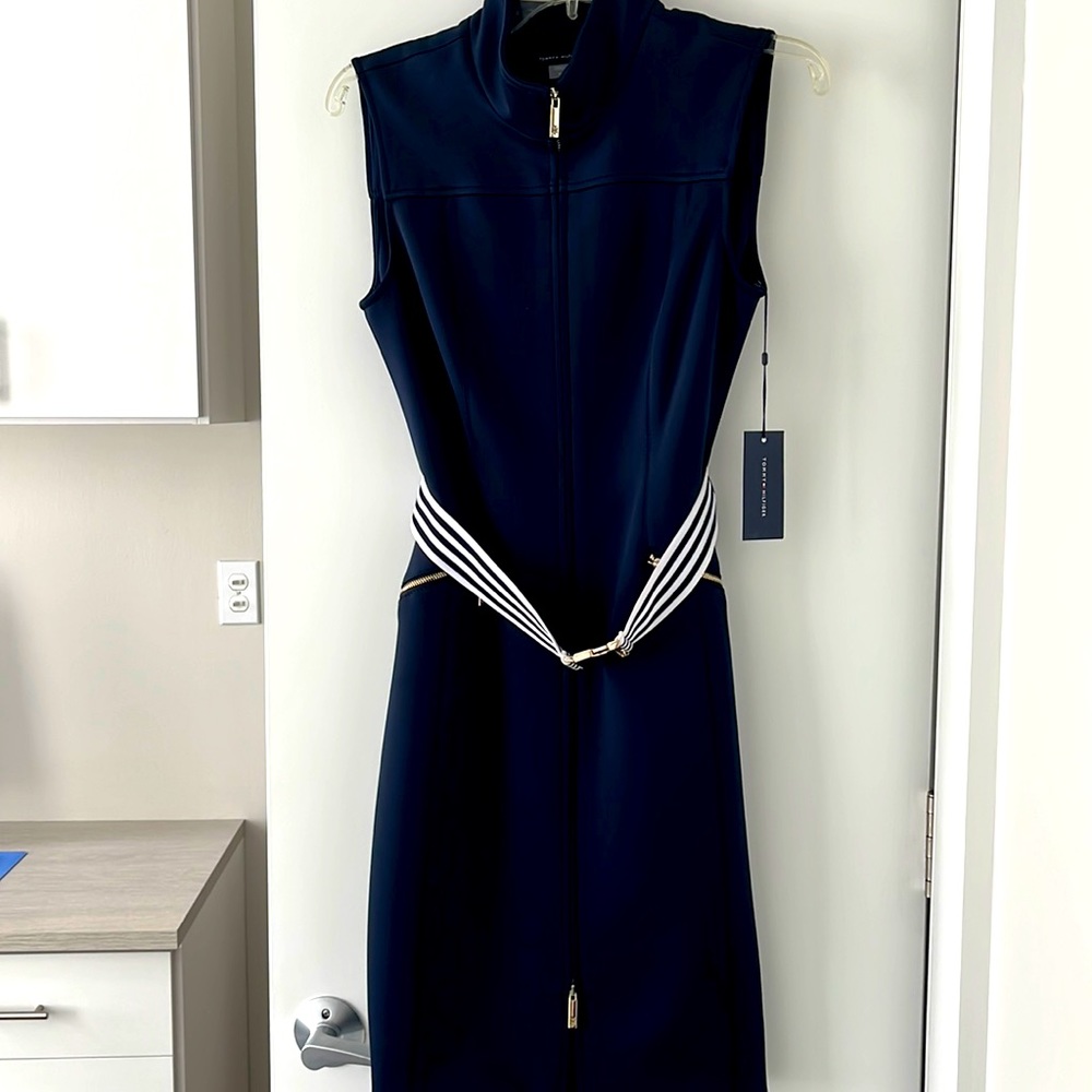 Tommy Hilfiger Women's Classic Scuba Zip Up Dress